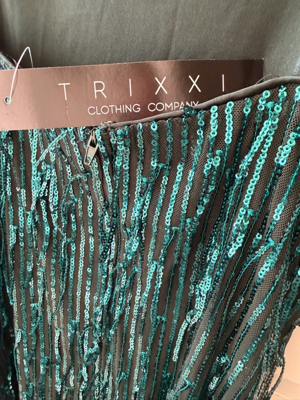 Trixxi Green Sequin Dress - Picture 4 of 4